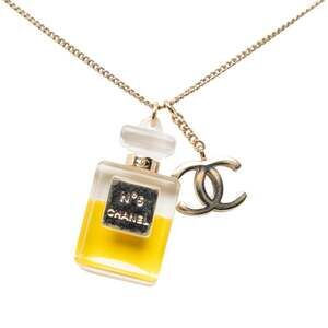 CHANEL Gold Logo Necklace
